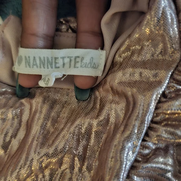 Nannette Pink and Gold Formal Kids Dress - Picture 4 of 10